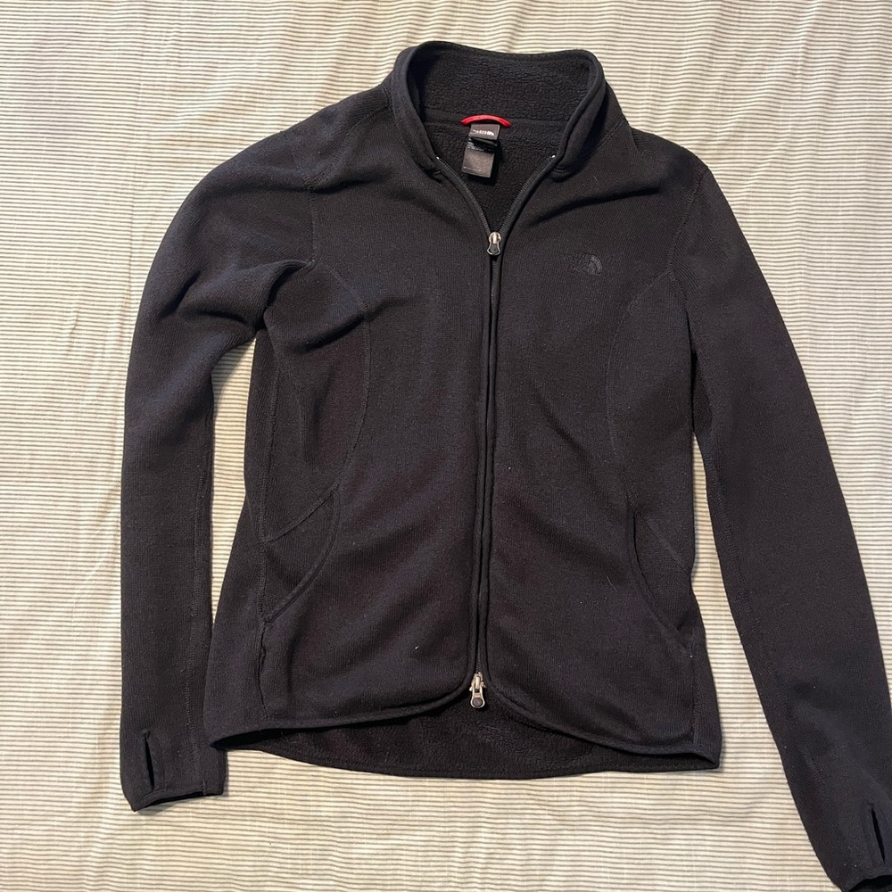 NorthFace Sweater Material Jacket Full Zip Size Medium